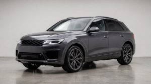 A sleek premium SUV in a clean studio setting.