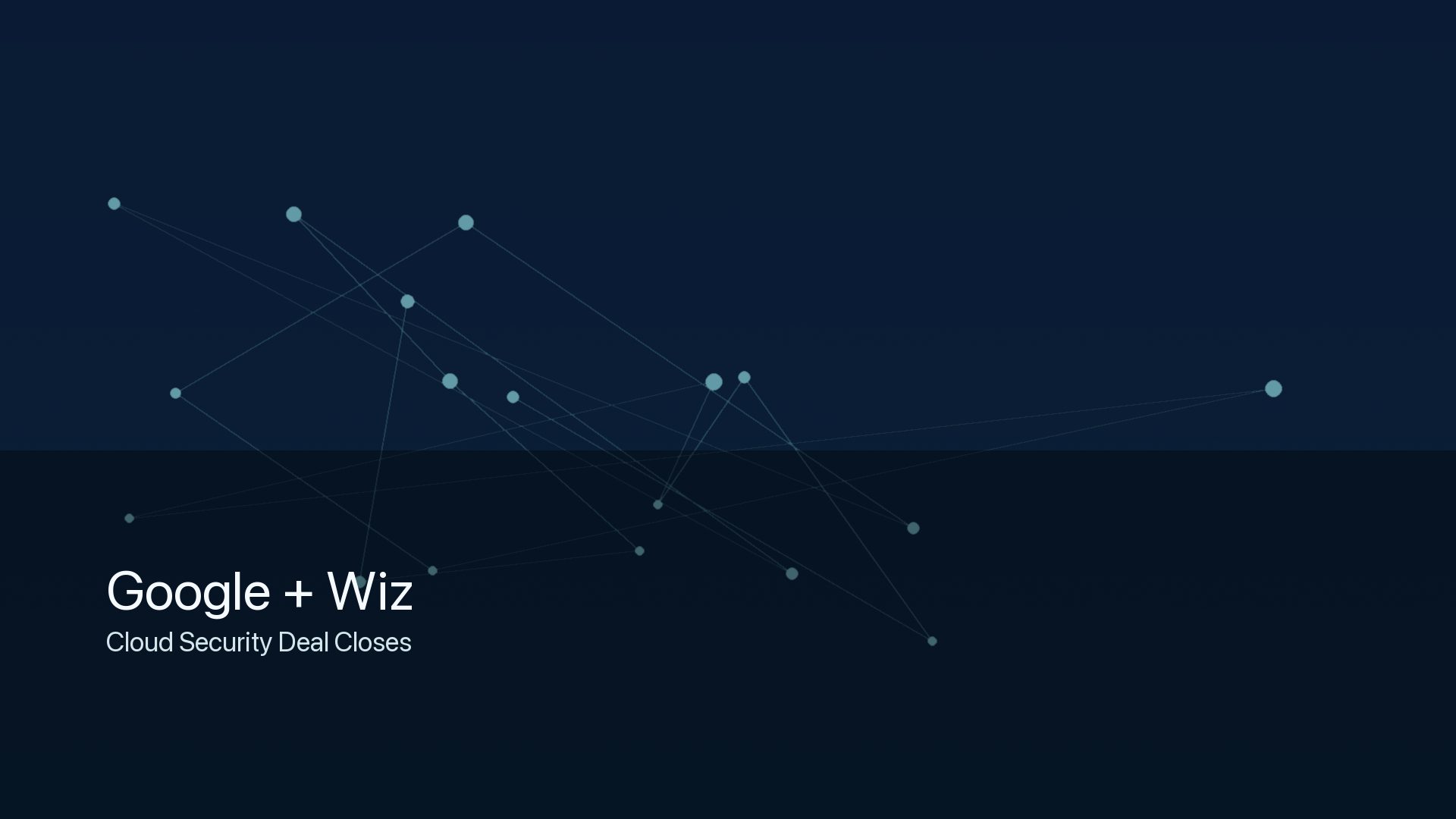 Abstract cloud security network for Google and Wiz acquisition