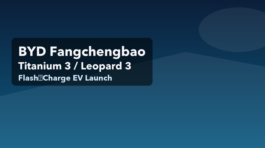 BYD Fangchengbao Titanium 3 flash-charge EV
