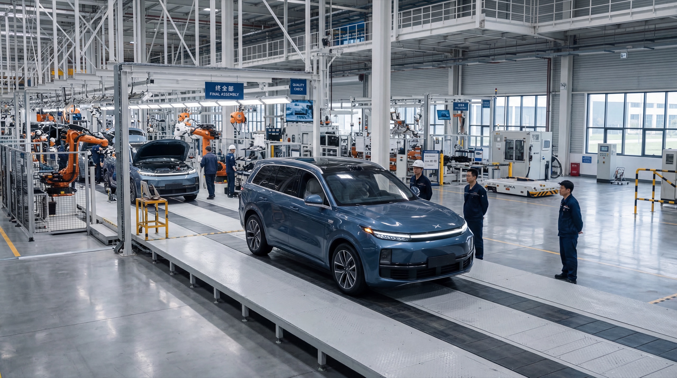 Yuzhong 08 electric SUV rolling off the production line
