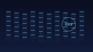 Abstract data center and robot illustration representing embodied intelligence data