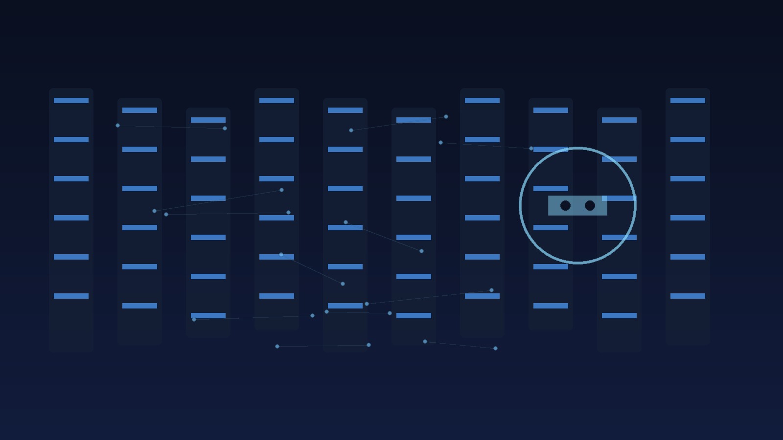 Abstract data center and robot illustration representing embodied intelligence data
